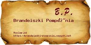 Brandeiszki Pompónia névjegykártya