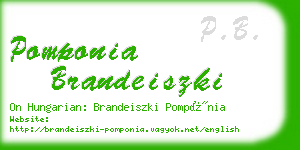 pomponia brandeiszki business card